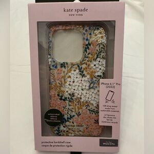 kate spade New York Floral iPhone 14 Pro Case - Pink and Blue